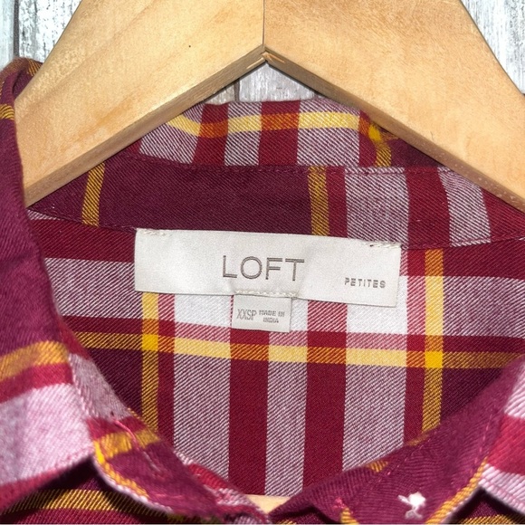 Loft Red Plaid Everyday Oversized Flannel - Picture 6 of 6